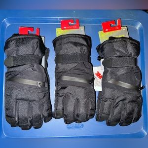 Lot of 3 Pair! Winter/Ski Gloves w/ zip pocket, touch screen Sm/Med Men’s
